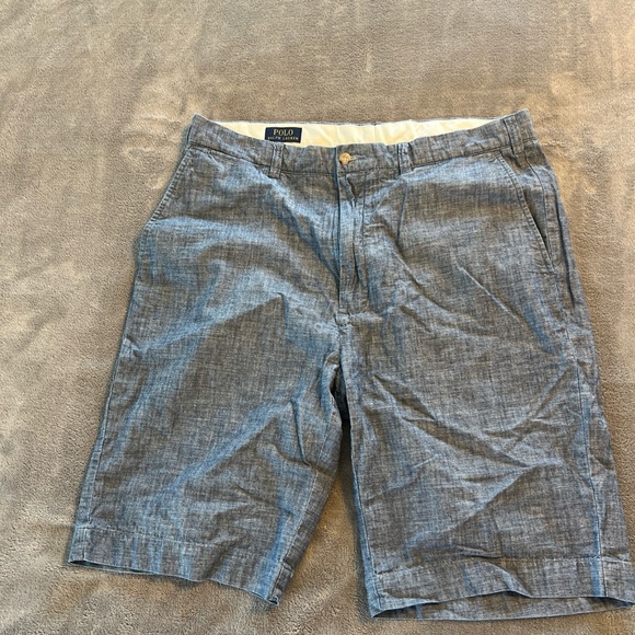 Polo Ralph Lauren Shorts Mens Size 36T/36L Blue Chino Classic Fit Flat Front - Picture 16 of 16